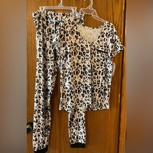 Amanda BLU Uptown Leopard Jogger PJ SET